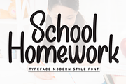School Homework | Script Font, a Script Font by Scratchones (Thumbnail 1 of 8)