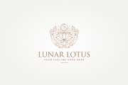 flower with crescent moon logo, a Branding & Logo Template by Blazybone (Thumbnail 1 of 2)