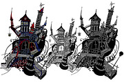 Set of Funny Houses, an Illustration by Anna Art (Thumbnail 4 of 7)