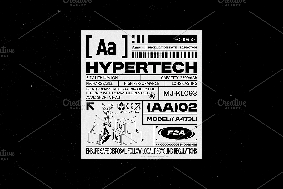 Brutalism tech label pack 3, an Object Graphic by BonkiStudio (Photo 12 of 12)