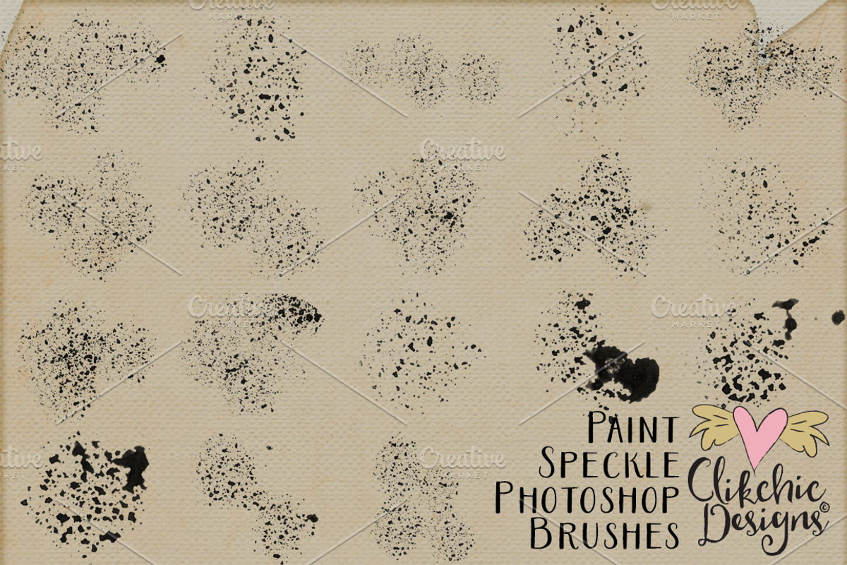 Paint Speckles 35 Photoshop Brushes preview 6