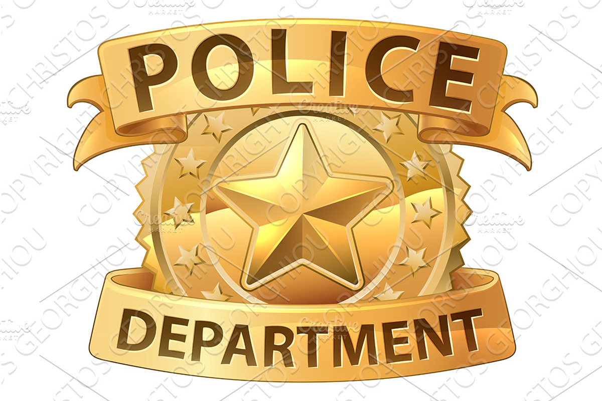 Police Badge Shield Star Sheriff Cop, an Object Illustration by Christos Georghiou