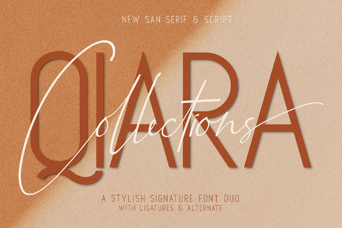 Qiara Font Duo, a Sans Serif Font by Almeera Std (Photo 1 of 15)