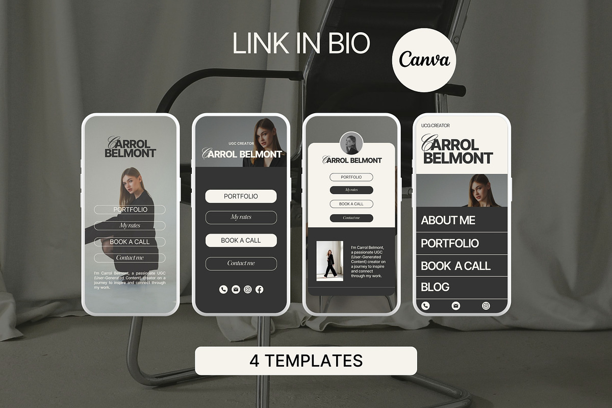 UGC Link in bio instagram canva, a Social Media Template by Studio Suvelle (Photo 1 of 7)