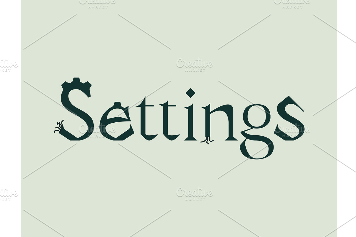 Stylized vector typography spelling, an Object Illustration by Serebrennikov