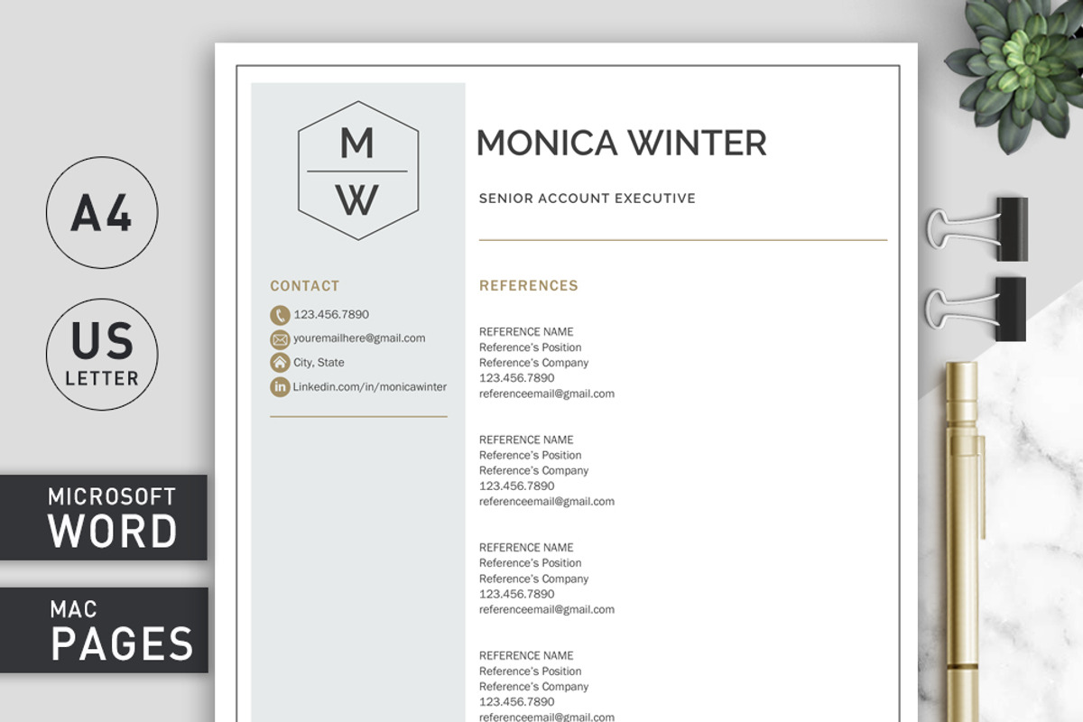 Resume Template | CV Template, a Resume Template by Klamp Studio (Photo 5 of 9)