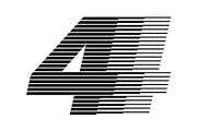 Number 4 speed motion lines logo, a Branding & Logo Template by Leksono (Thumbnail 2 of 2)