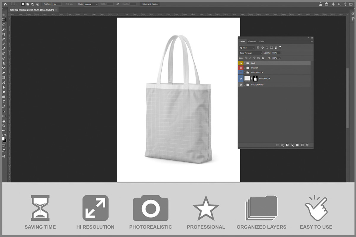Tote Bag PSD, a Bottom Mockup by Bruno's Shop (Photo 2 of 3)
