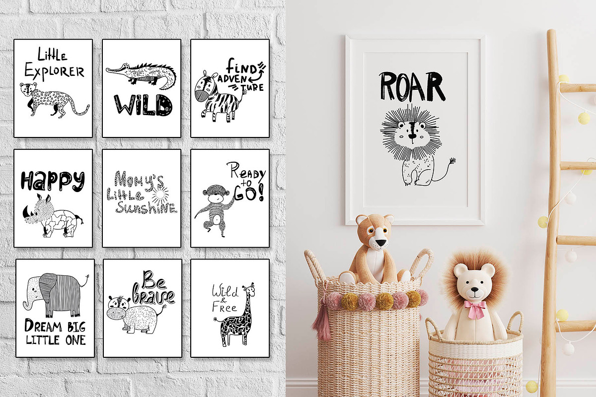 Wild safari animals clipart for kids, a Pattern Graphic by Astra Menta (Photo 3 of 10)