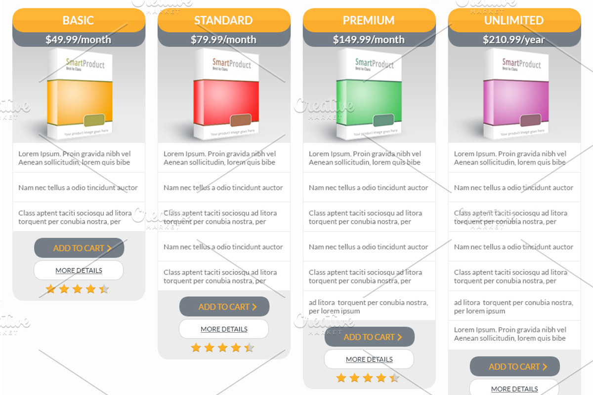Flat Pricing Table Templates, a Templates & Theme by Aabhaas (Photo 4 of 4)