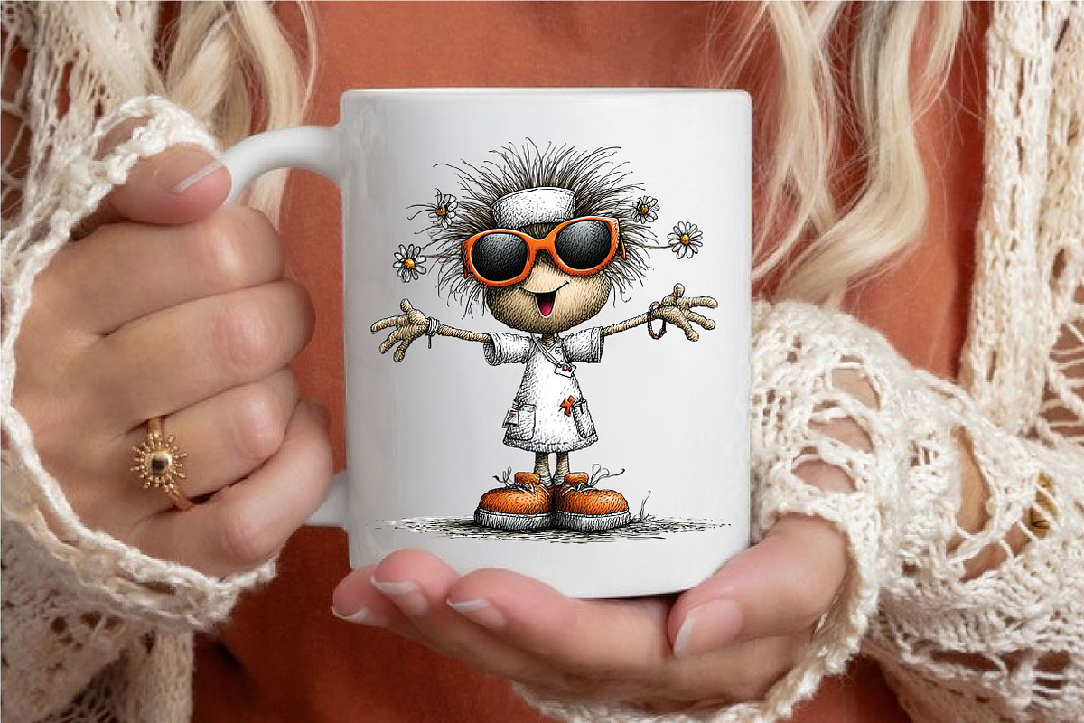 Whimsical Summer Nurse Clipart, a Seasonal Illustration by designcity5 (Photo 5 of 5)