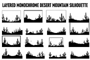 Southwestern Cactus Mountain Vector, an Illustration by hafijul (Thumbnail 1 of 15)