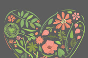 'Hearts in bloom' vector set, a Decorative Illustration by Cheeba Ribba Designs (Thumbnail 3 of 4)