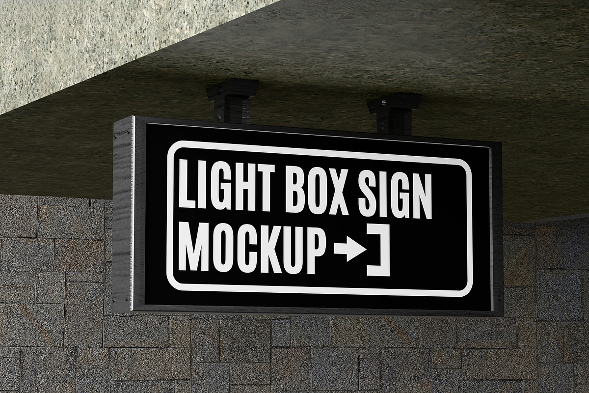 LIGHT BOX SIGN MOCKUP, an Advertising Mockup by safrizalstudio (Photo 4 of 4)