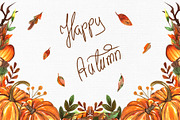 Watercolor Autumn Collection, an Illustration by TanataDesign (Thumbnail 7 of 7)
