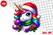 Christmas Unicorn Clipart Bundle, an Animal Illustration by taramija (Thumbnail 17 of 26)
