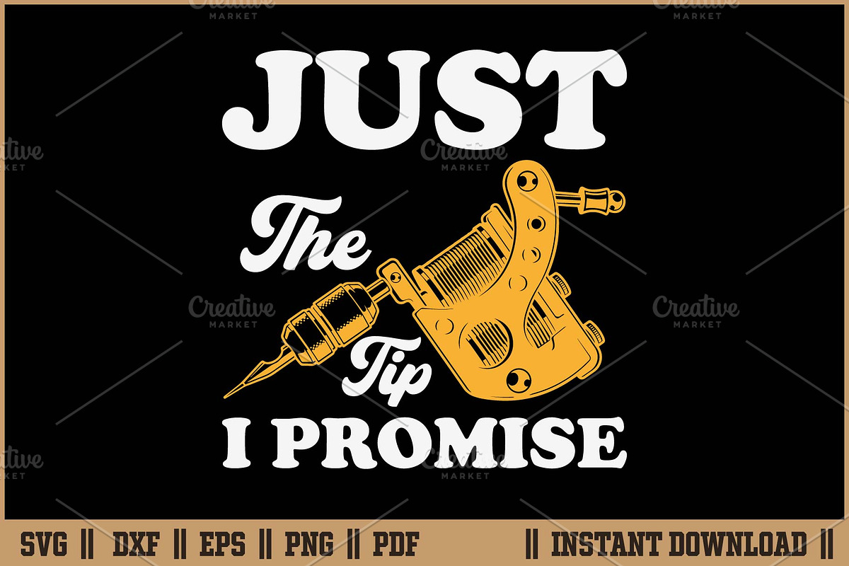 Just The Tip I Promise Funny Art SVG, a Work Illustration by Handy Arts Studio (Photo 1 of 3)