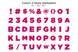 Colors 2 Style Alphabet Typography