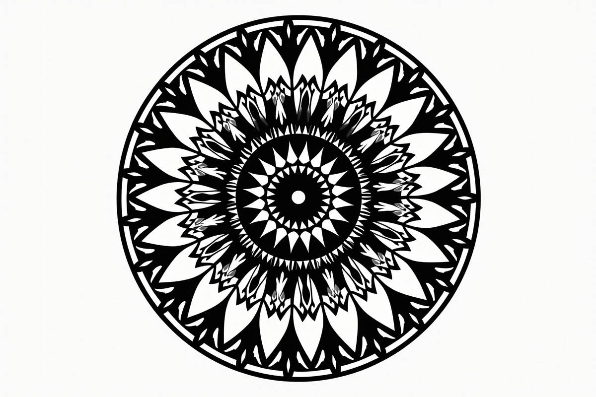 Elegant Mandala Silhouette Bundle, an Illustration by BIPLOB EXPERT (Photo 4 of 21)