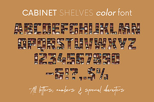 Cabinet Shelves - Color Font