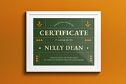 Green Yellow Art Deco Certificate, a Print Template by graphicook (Thumbnail 1 of 3)