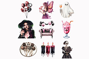 Watercolor Halloween Party Clipart, an Illustration by Design Market (Thumbnail 4 of 4)