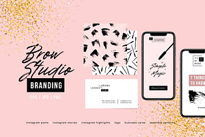 Brow studio branding collection