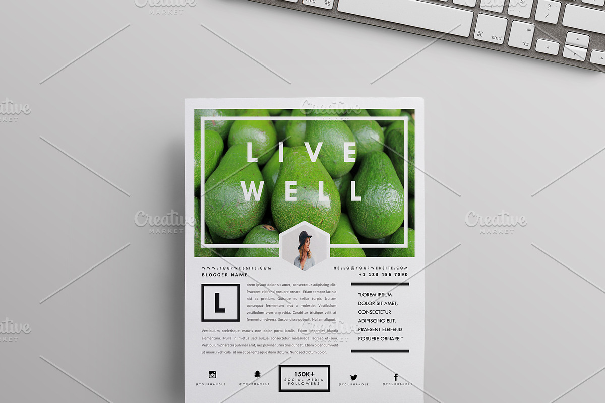 Blog Media Kit Template | Two Pages, a Stationery Template by Blogger Kit Co. (Photo 2 of 3)