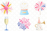Glitter New Year Clipart, an Illustration by Black Bird Studio (Thumbnail 4 of 6)