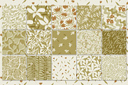 15 floral olive green patterns, a Pattern Graphic by pineart (Thumbnail 2 of 4)