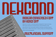 Nexcond - Modern Condensed Font, a Handwritten Font by overlaytemplates (Thumbnail 1 of 5)