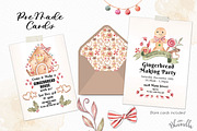 Watercolour Gingerbread Clipart Set, a Decorative Illustration by Bloomella (Thumbnail 7 of 10)