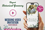 Botanical Wedding Video invite Canva, a Presentation Template by Aks-Designs (Thumbnail 1 of 4)