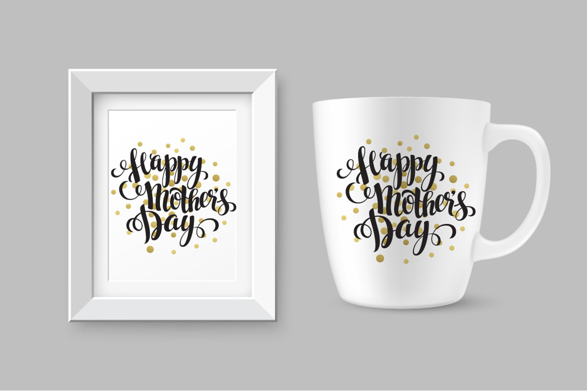 Calligraphic Design for Mother's Day, a Decorative Illustration by Vik_Y  Vector&Design (Photo 2 of 2)