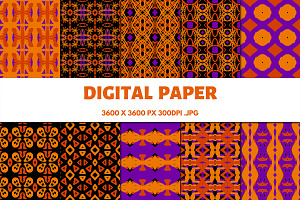 Halloween Pattern Digital Papers