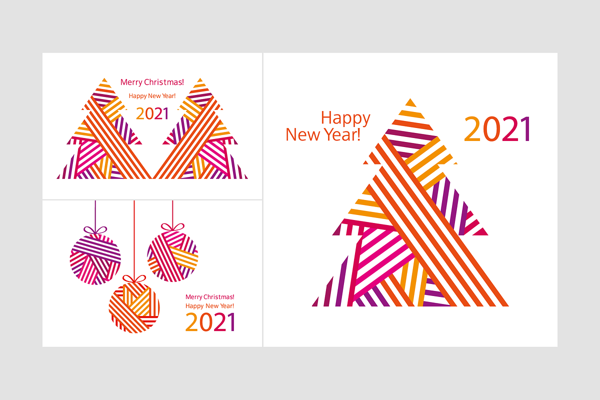Christmas Cards & Patterns, a Card Template by Tkoko vectors & patterns (Photo 4 of 12)