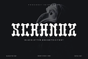 Scranoz - Artdeco Font, a Blackletter Font by Iqsiart Studio (Thumbnail 1 of 6)
