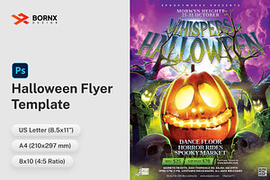 Halloween Flyer Template PSD — Spook, a Flyer Template by Bornx Design