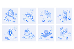 DevOps Isometric Concepts, a Technology Illustration by alexdndz