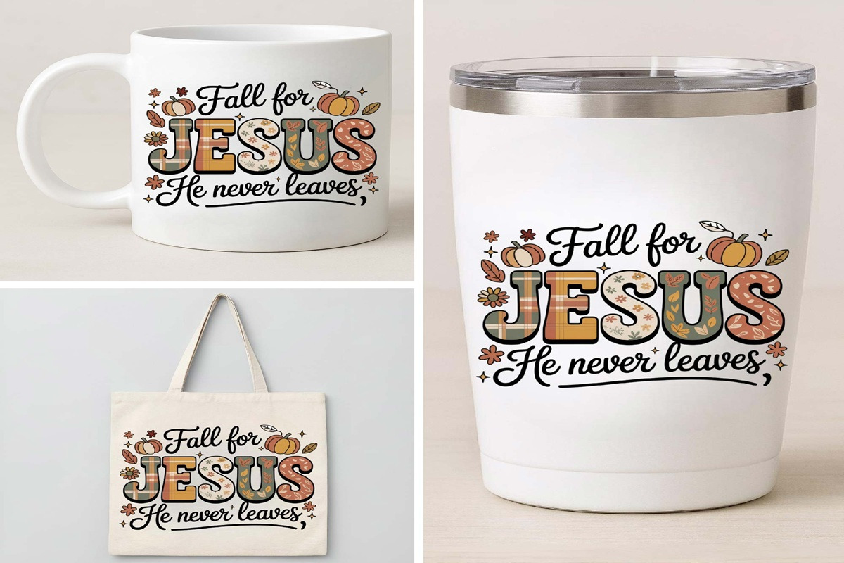 Fall For Jesus PNG Thanksgiving, an Object Graphic by Digi_Design_World (Photo 3 of 4)
