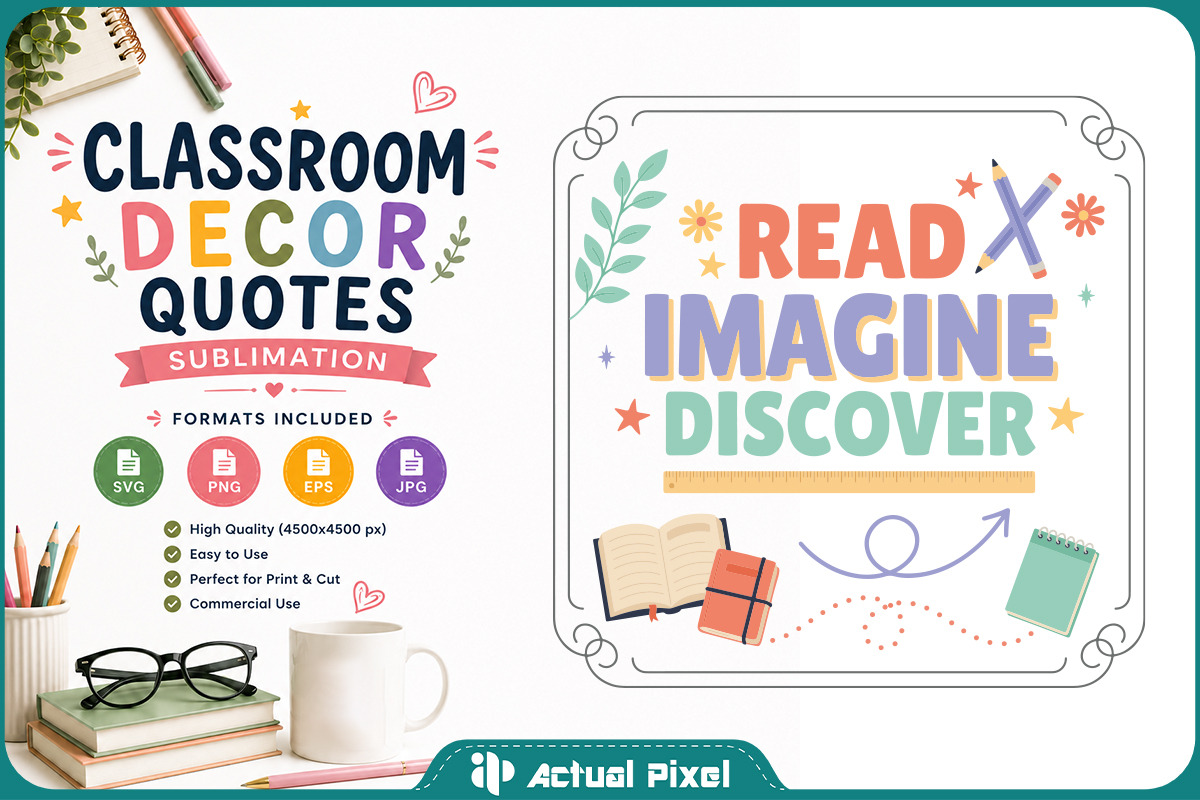 Classroom Decor Quotes Bundle, an Education Illustration by Actual Pixel (Photo 11 of 13)