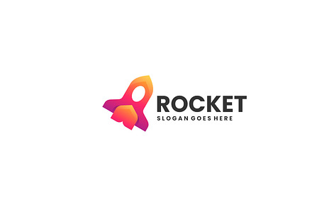 Logo Rocket Gradient Colorful Style