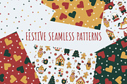Christmas Clipart & Patterns Set, a Seasonal Illustration by Floralis (Thumbnail 7 of 9)