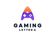 Letter A Joystick Colorful Logo, a Branding & Logo Template by ika trisiana (Thumbnail 1 of 2)