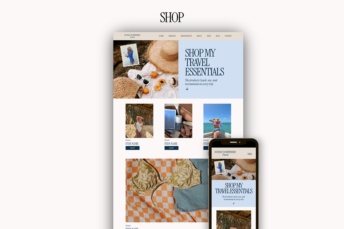 Luxury Travel Agency Showit Website, a Squarespace Template by Warmsoulgallery (Photo 6 of 14)