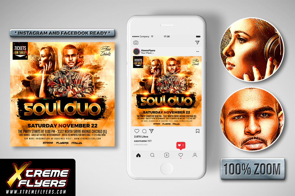 DJ Duo Flyer Template, a Flyer Template by XtremeFlyers (Photo 2 of 2)