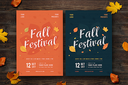 Fall Festival Flyer, a Flyer Template by VectorVactory