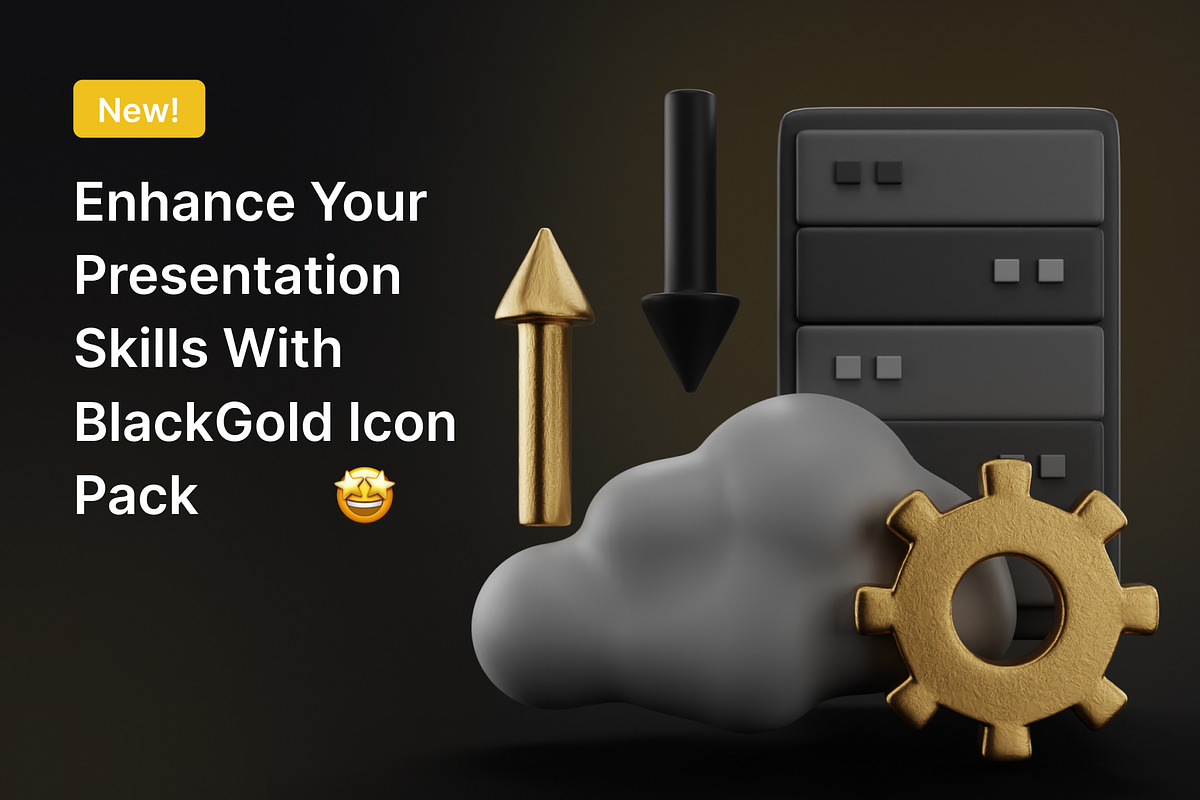 BlackGold 3D, an Object 3D Model by Iqonic Design (Photo 3 of 6)