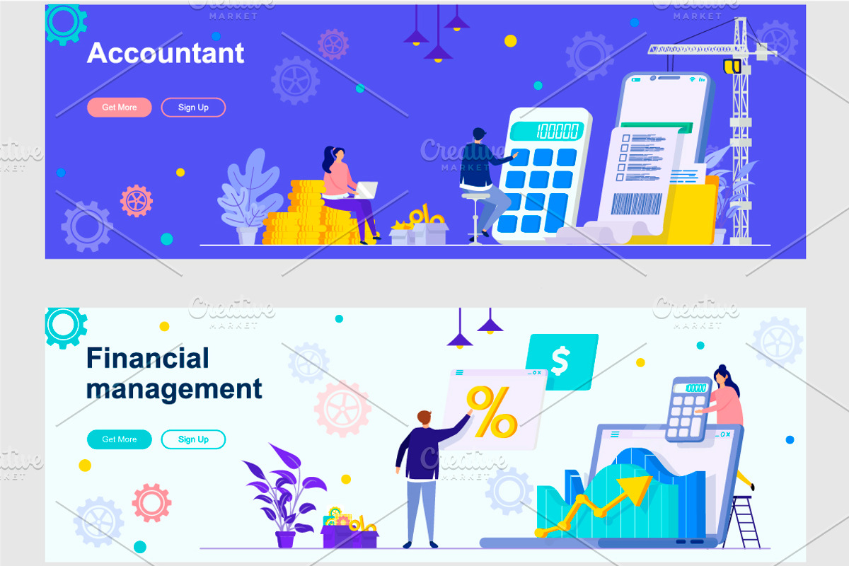 Flat Web Banners Template Kit, a Templates & Theme by alexdndz (Photo 2 of 26)