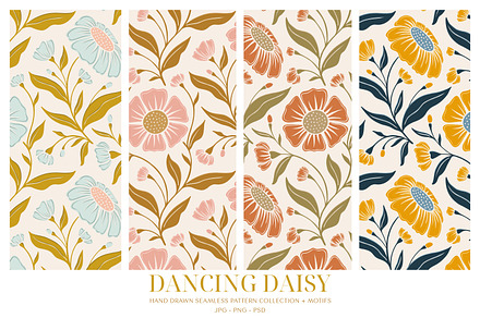 Dancing Daisy Hand Drawn Patterns